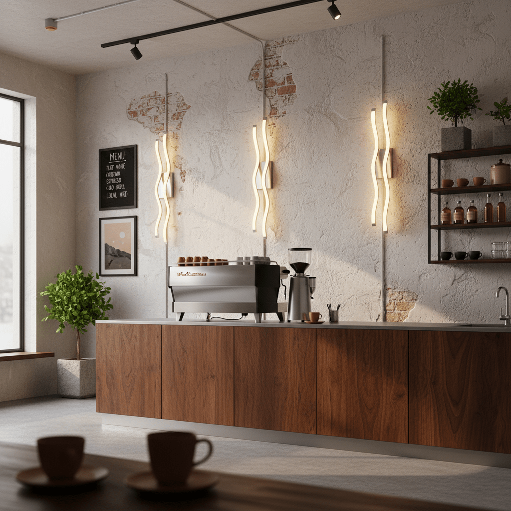 Chrome & Acrylic LED Wall Light Cool White
