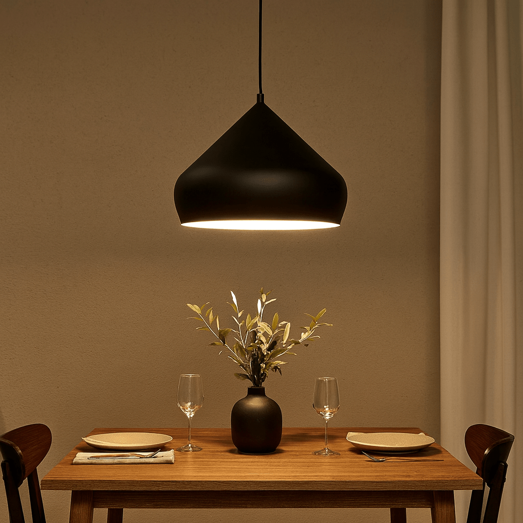Matt Black Aluminium Pendant Light