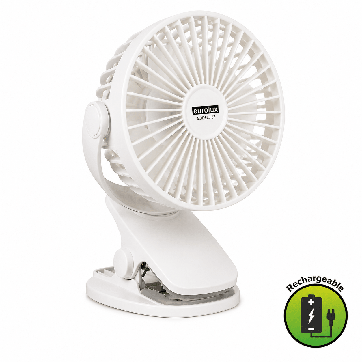 Portable Rechargeable Mini Clip-on Fan