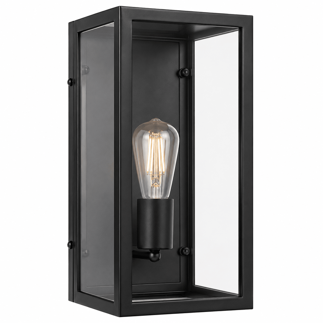 Metal Indoor Wall Light with Clear Glass