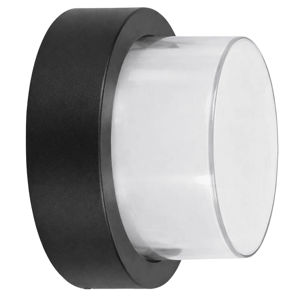 Outdoor LED Wall Light - Round 12W IP54 - Eyelid / Warm White