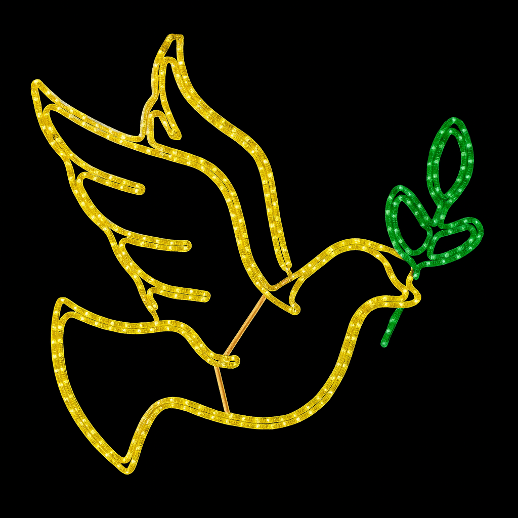 LED Christmas Lights - Flying Dove Motif