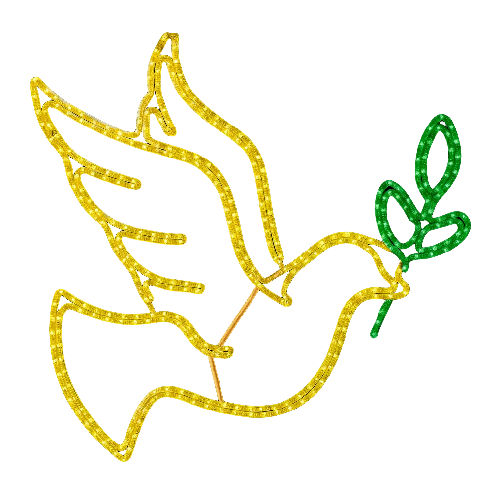 LED Christmas Lights - Flying Dove Motif
