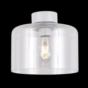 Clear Glass Drum Ceiling Light Indoor IP20