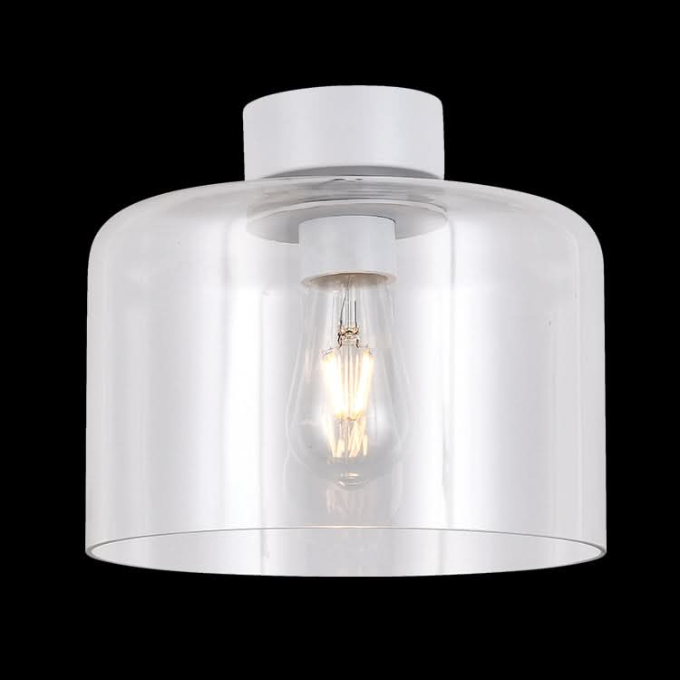 Clear Glass Drum Ceiling Light Indoor IP20