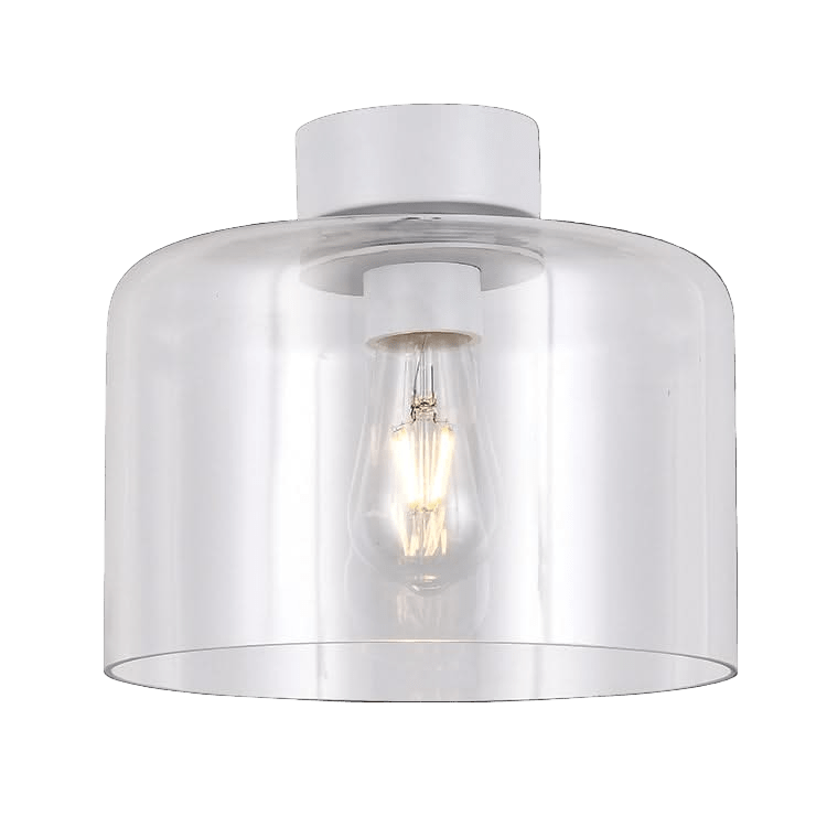 Clear Glass Drum Ceiling Light Indoor IP20
