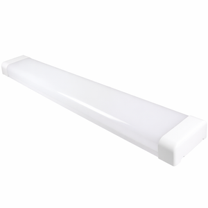 White rectangular LED light bar on a white background