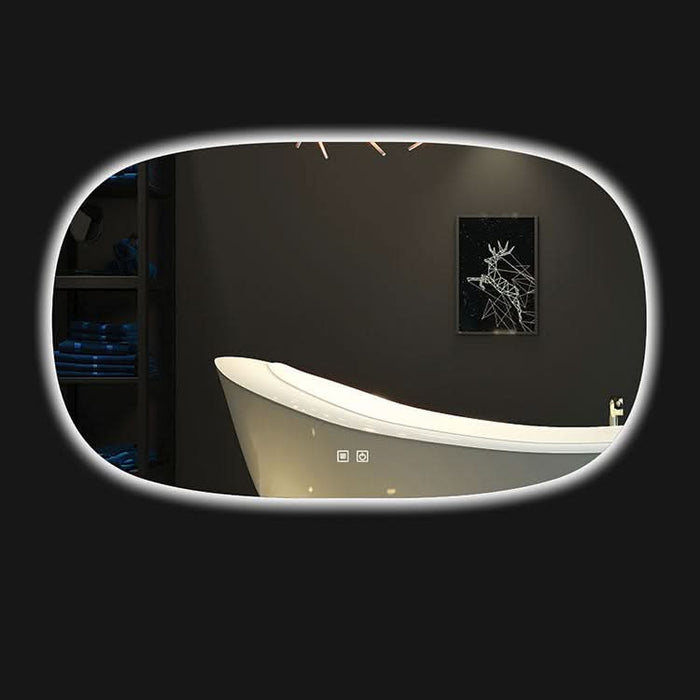 Round backlit LED mirror for premium salon and vanity spaces