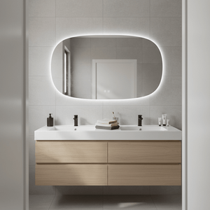 36W Rectangular LED Mirror - Anti Fog