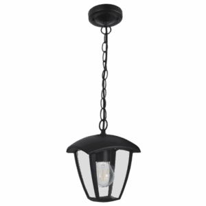 Black Outdoor Hanging Lantern IP44 LED