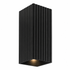 Clara Up & Down GU10 Wall Fitting in black with a ribbed design, showcasing dual-direction lighting.