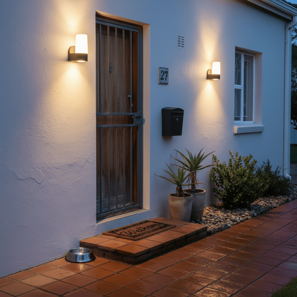 Flame Black Outdoor Wall Light - Coastal