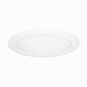 White round plate on a white background
