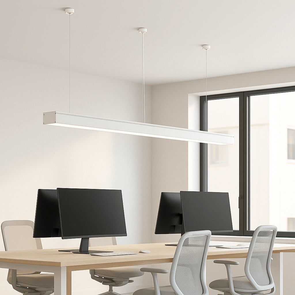 White Linear LED Pendant - 72W