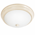 French White Ceiling Light - Frosted Glass