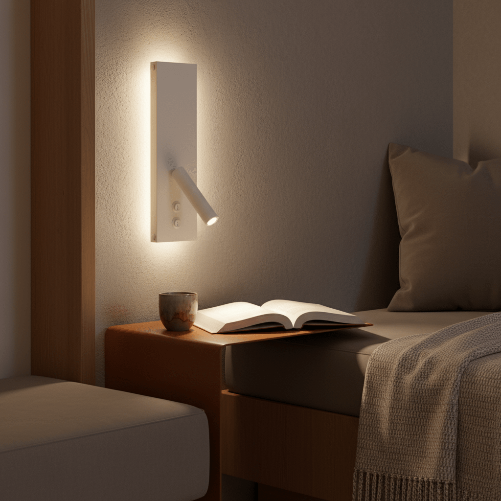 Kommetjie LED Reading Light with Back Light - White