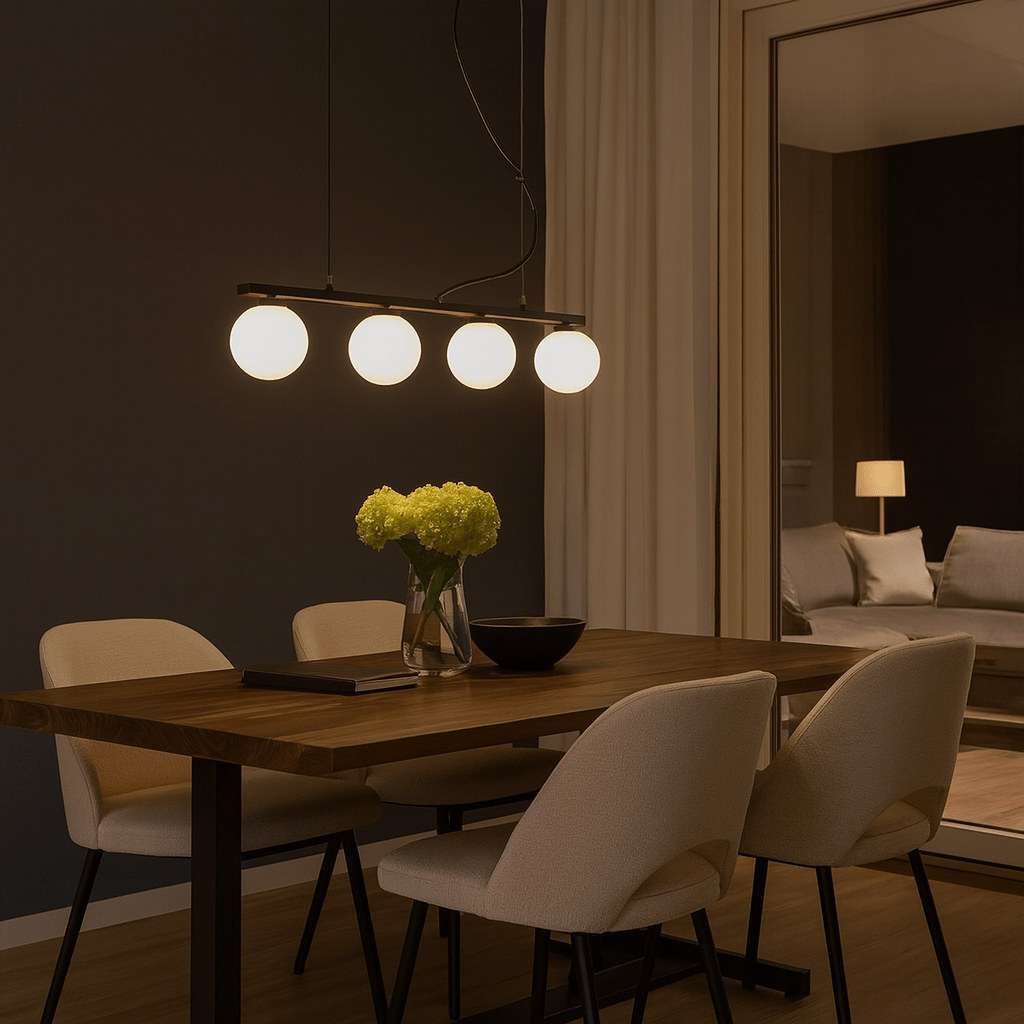 Linear 4 Light Pendant Black