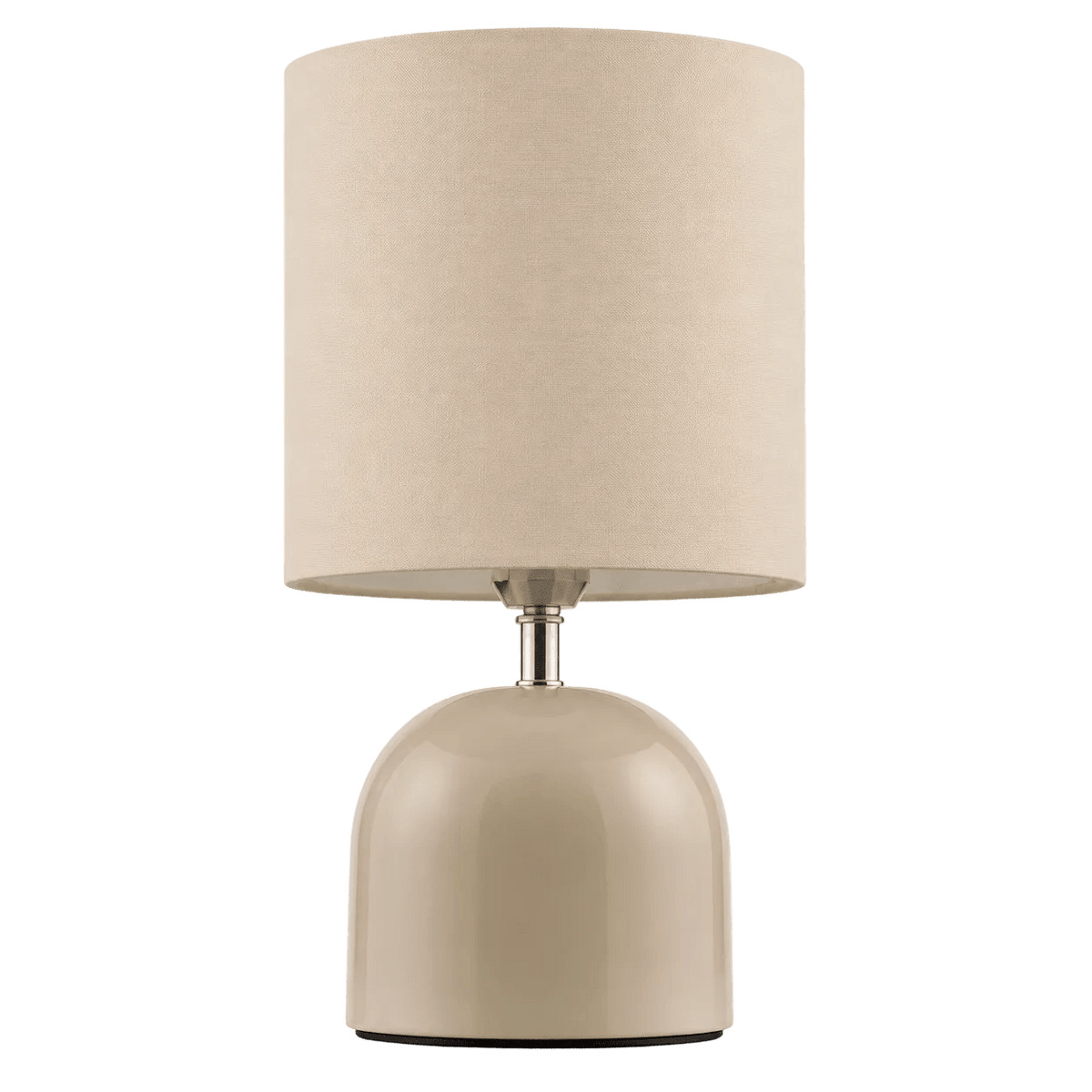 Beige Metal Table Lamp with Fabric Shade