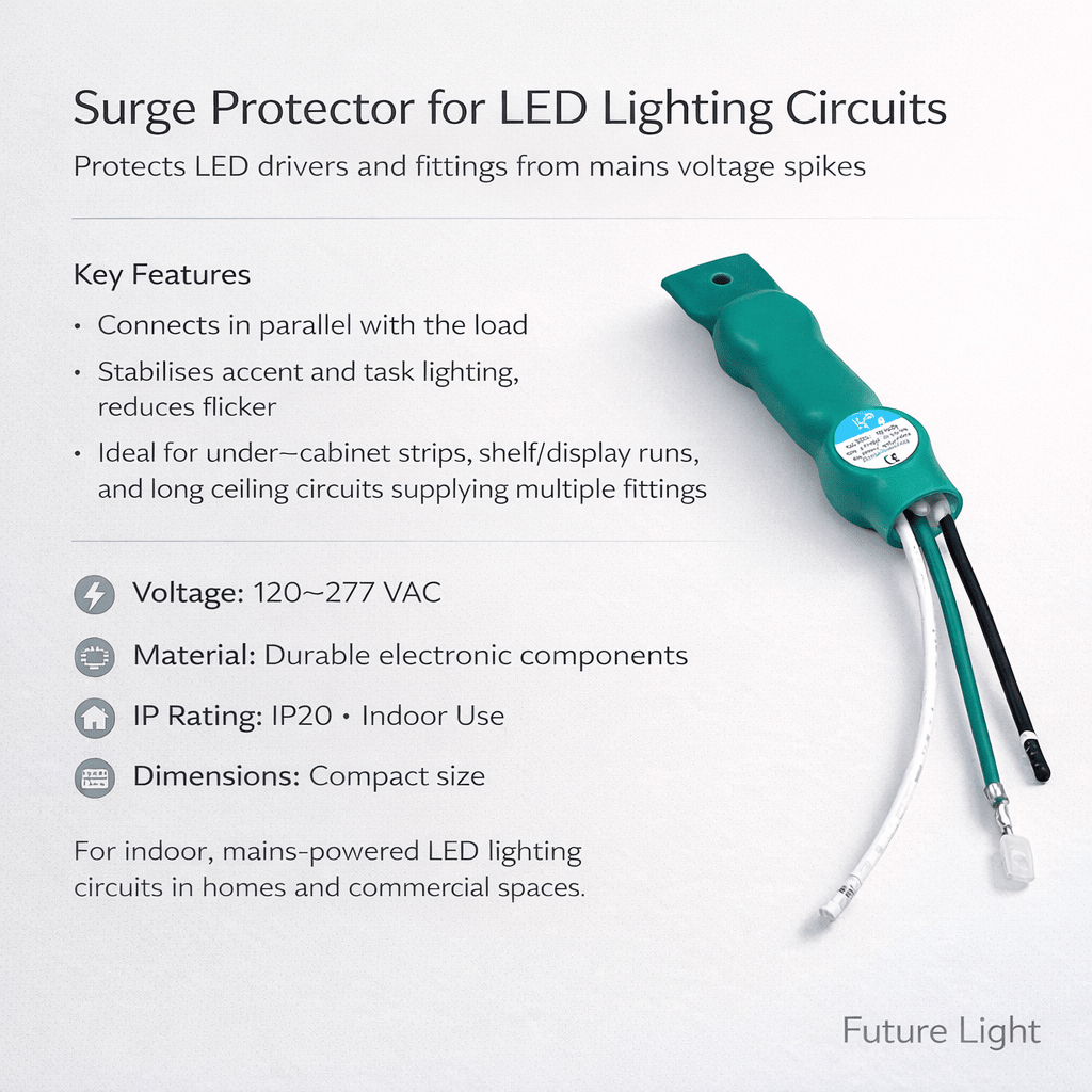 Surge Protector for LED Lighting Circuits