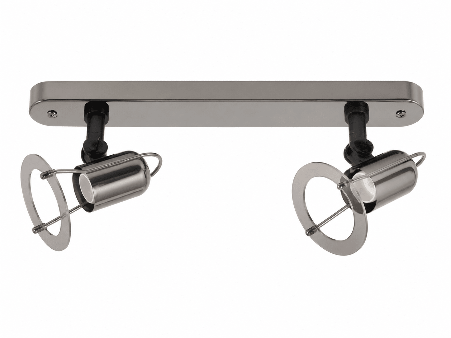 Two-spotlight fixture on a white background