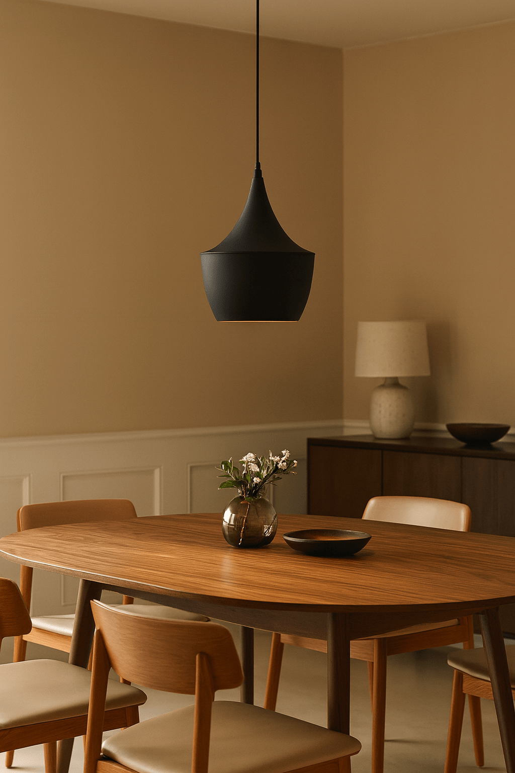 Crown Black Metal Pendant