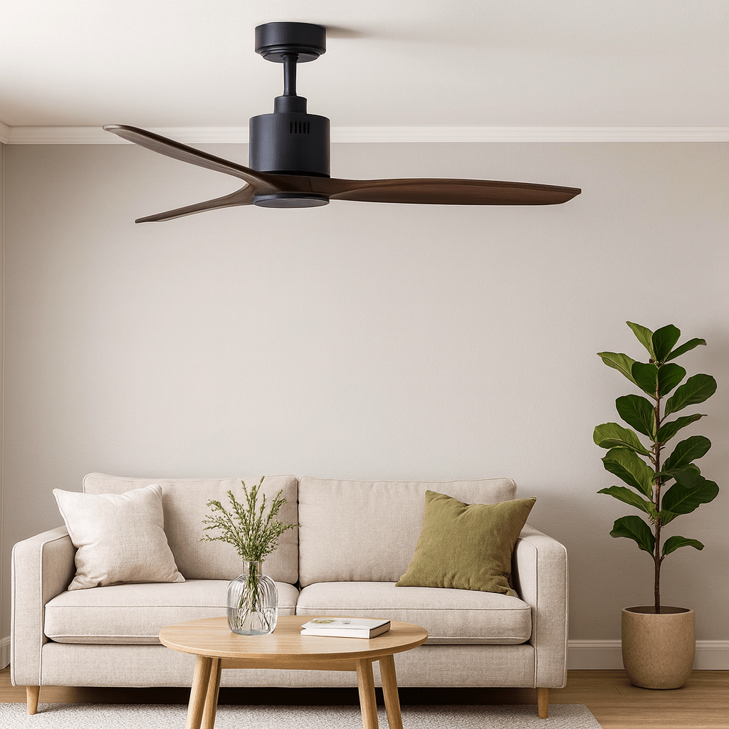 Metal, ABS and Wood Ceiling Fan