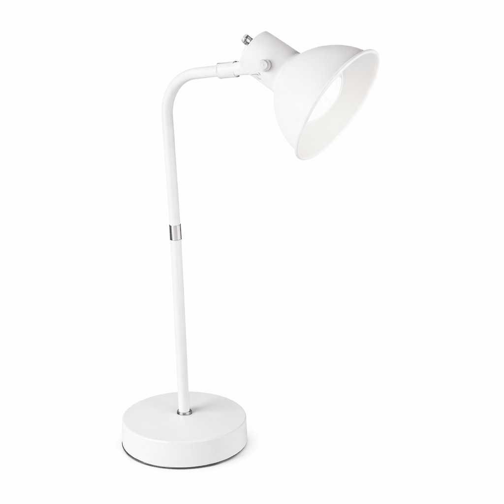 White desk lamp on a white background