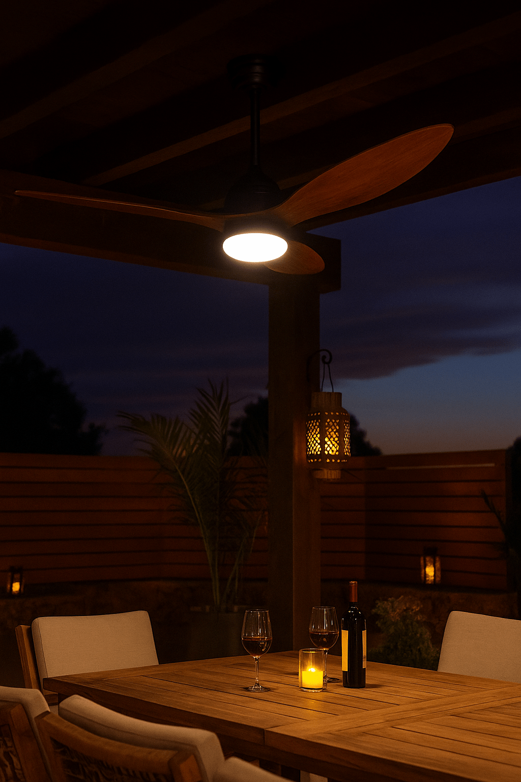 Ceiling fans used in a bedroom and lounge environment
