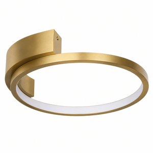 Modern flush-mounted 25W LED ceiling light with a sleek gold finish and circular design.