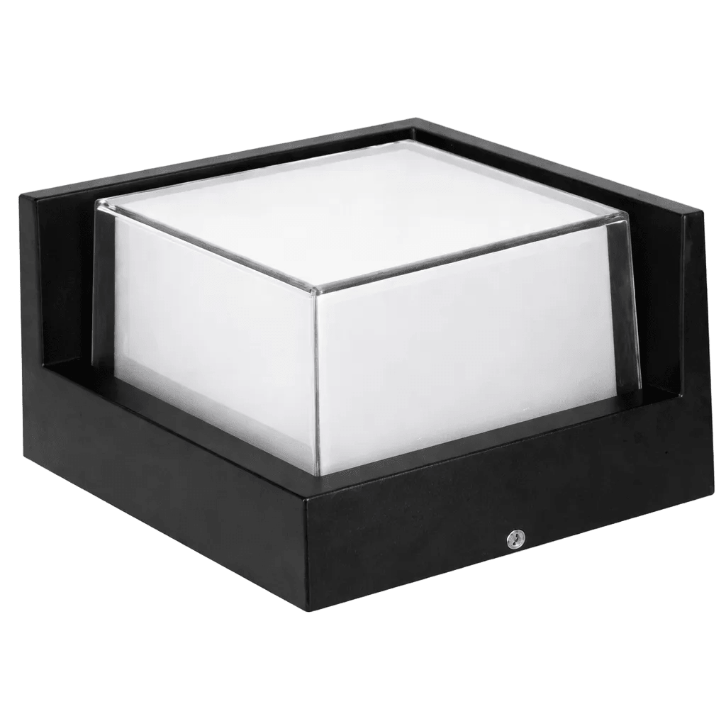Outdoor LED Wall Light - Square 12W IP54 - Plain / Warm White