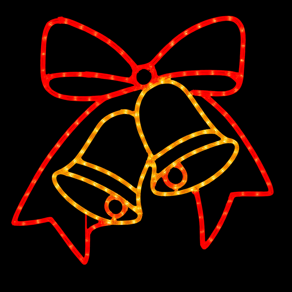 LED Christmas Lights - Bowtie Bells Motif