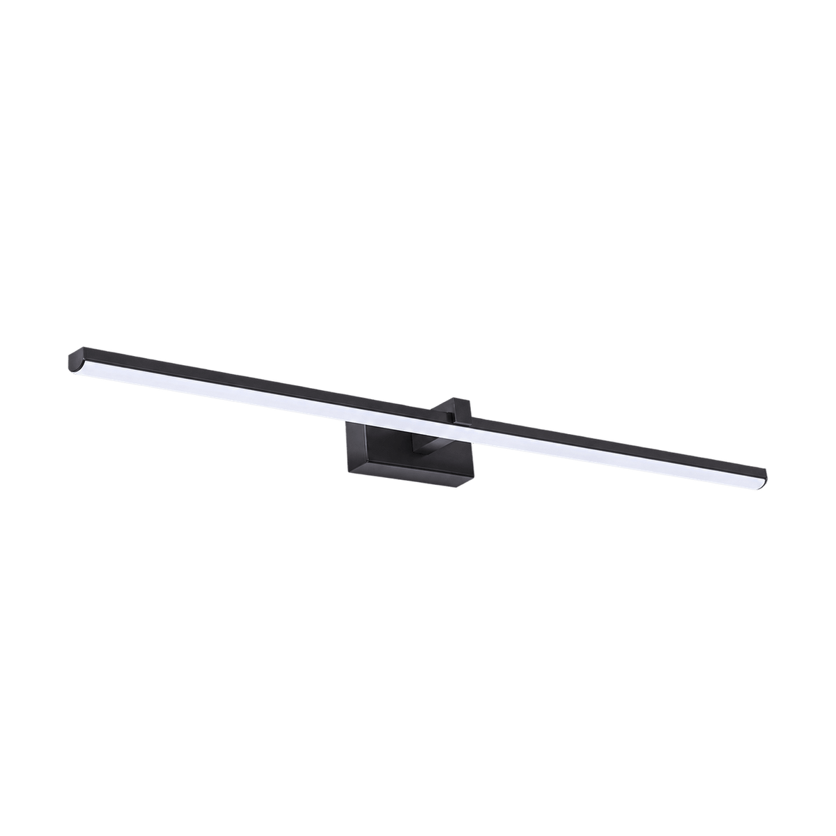 Black aluminium LED picture light, transparent background
