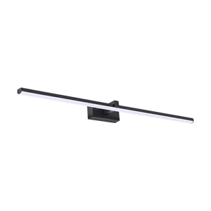 Black aluminium LED picture light, transparent background