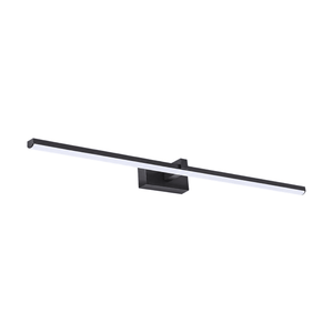 Black aluminium LED picture light on white background