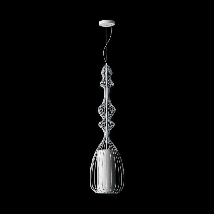 40W E27 Tall Wire Metal Pendant