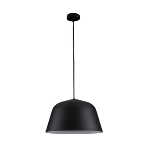 Black pendant light on a black background