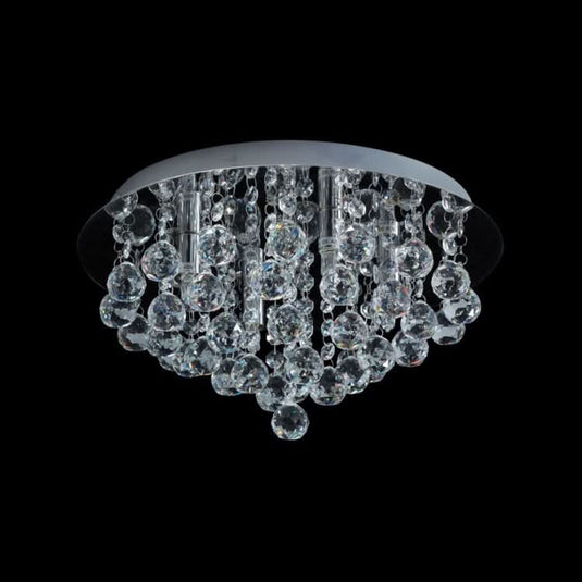 Reina Chrome Crystal Ceiling Light