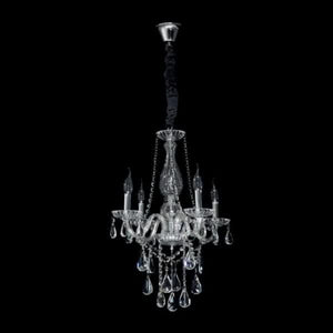 Crystal chandelier on a black background