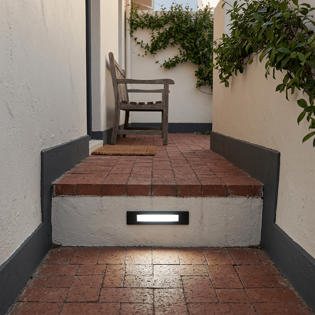 Nina Black LED Exterior Foot Light CCT