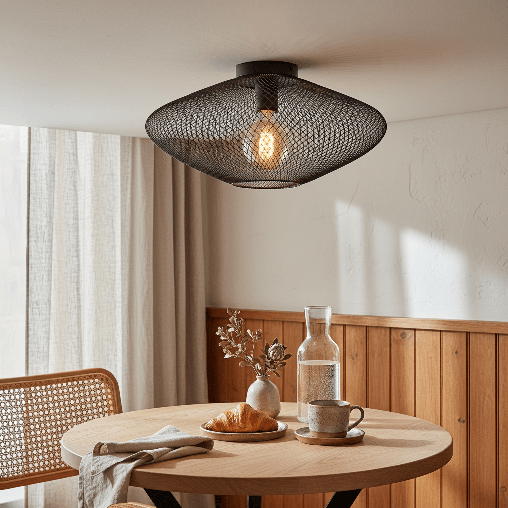 Slade Black Mesh Ceiling Light
