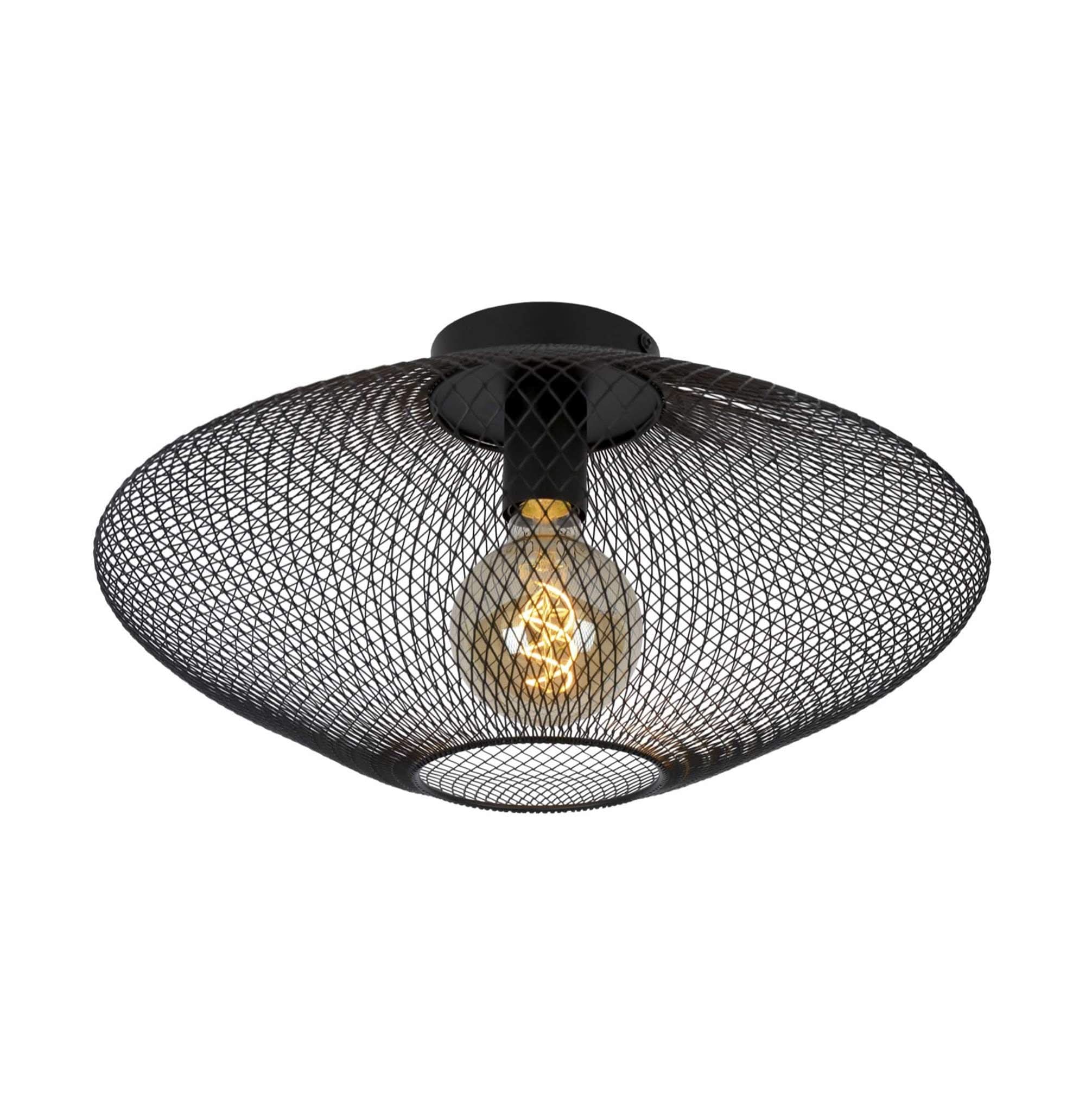 Lit Mesh Slade Black Mesh Ceiling Light - Modern Elegance for Any Room