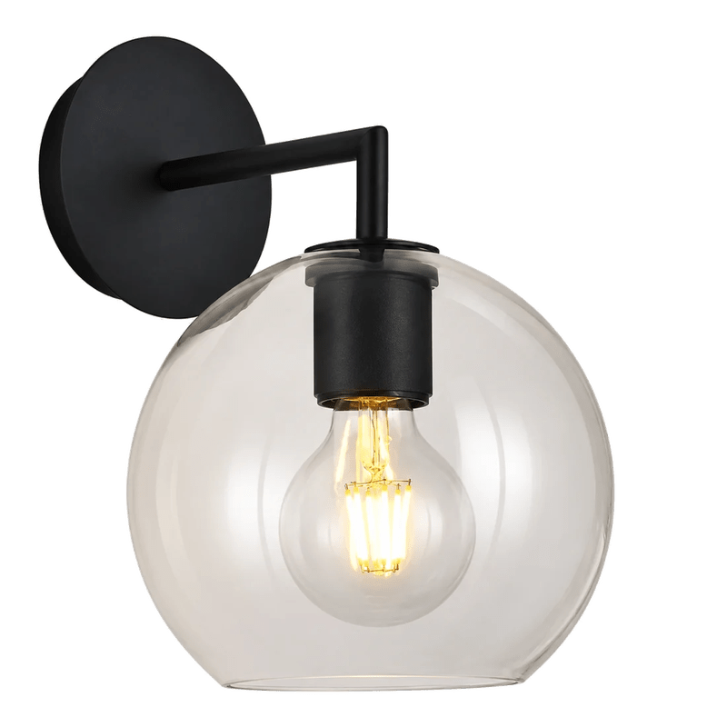 Trend Glass Ball Wall Light - Black