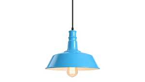 Blue traditional pendant light on a transparent background