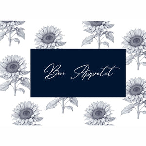 Bon Appetit Sunflower Disposable Paper Placemats - Future Decor