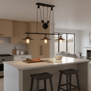 3 Light Pulley Pendant Light - additional product image