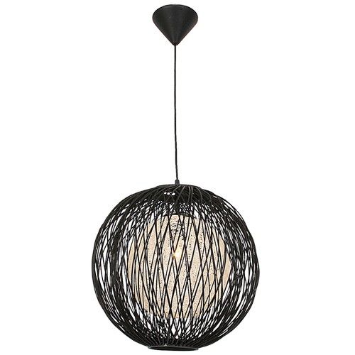 Pendant - Black Outer Bamboo Cover with Natural Inner Twine - Future Light - LED Lights South Africa
