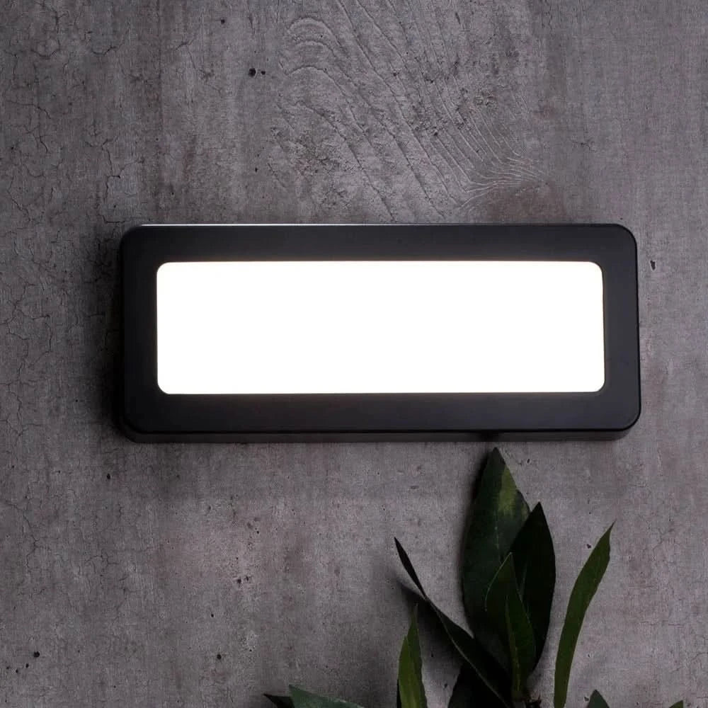Square Black LED Outdoor Wall Light IP65
