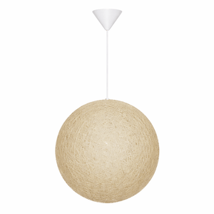 Beige twine pendant light