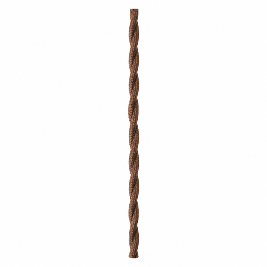 2 Core Twisted Fabric Cable — Brown