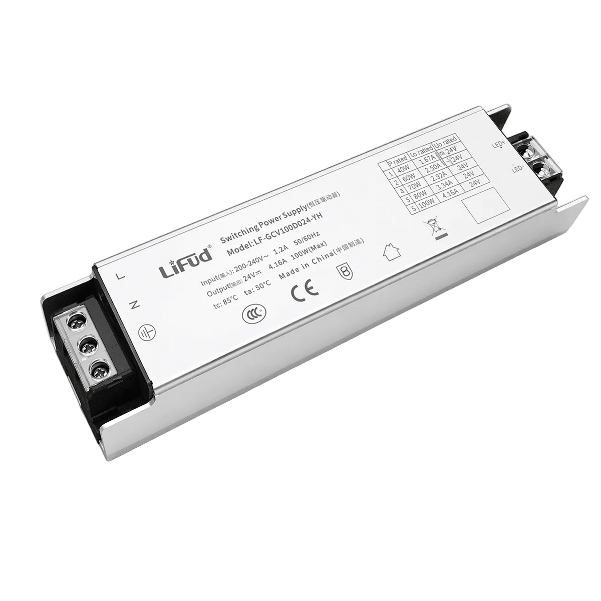 24V 100W Lifud LED Driver - Constant Voltage